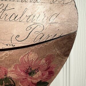 Heart-Shaped Wall Hanging with Floral Design Vintage